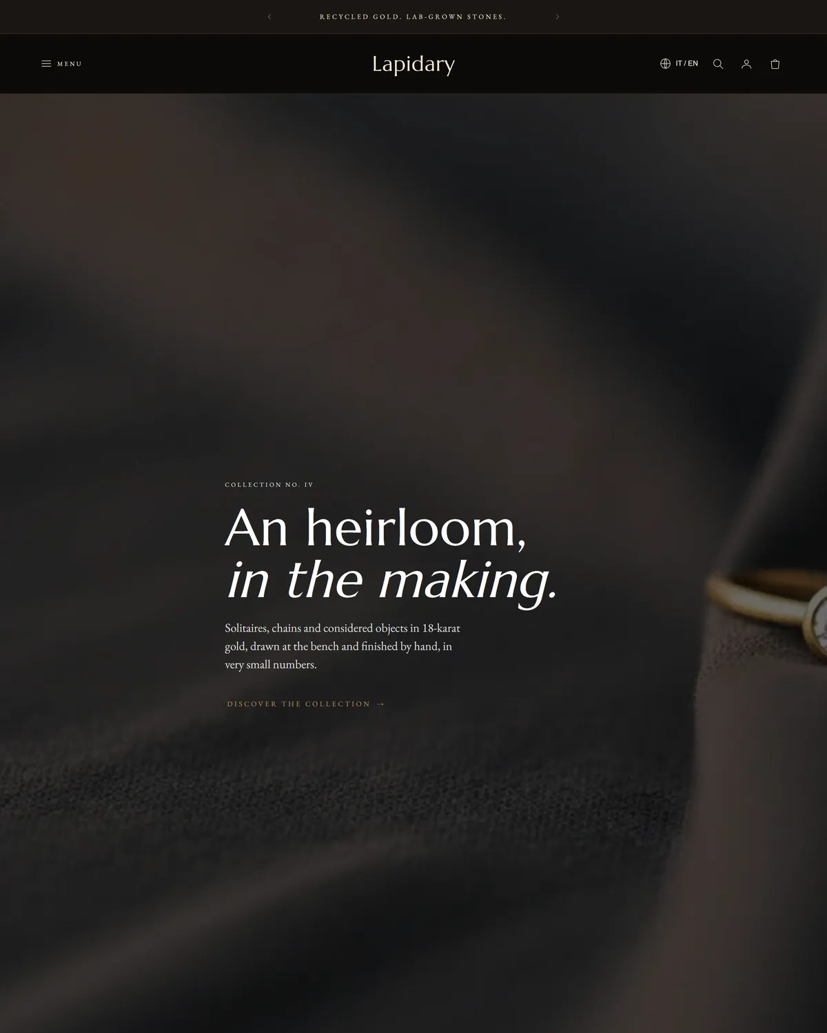 The Lapidary demo homepage