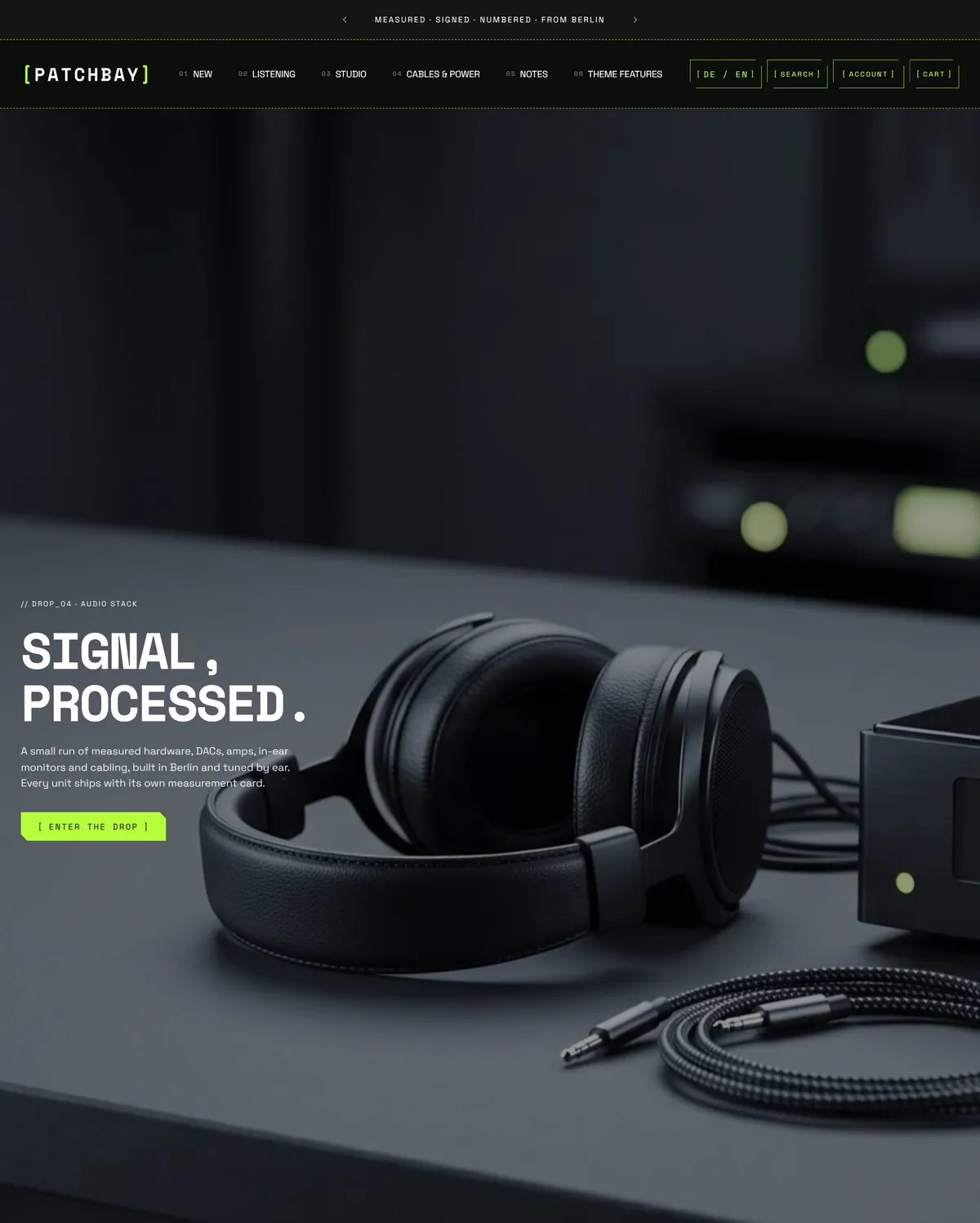 The Patchbay demo homepage